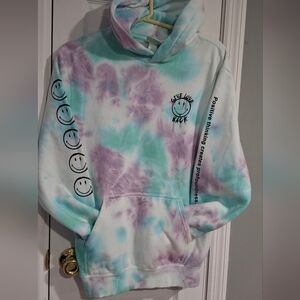 H&M Smiley Tie-Dye Hoodie SMOKE FREE HOME